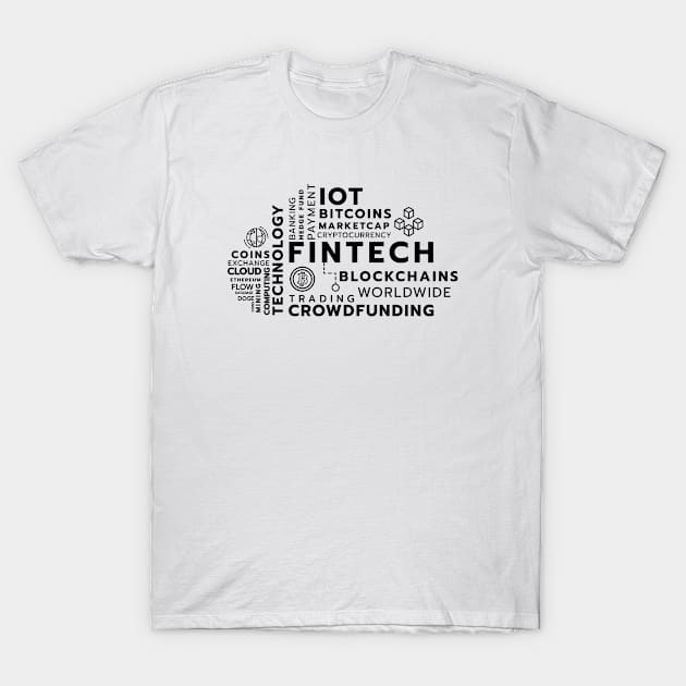 Fintech Word black Vector T-Shirt by Giraroad